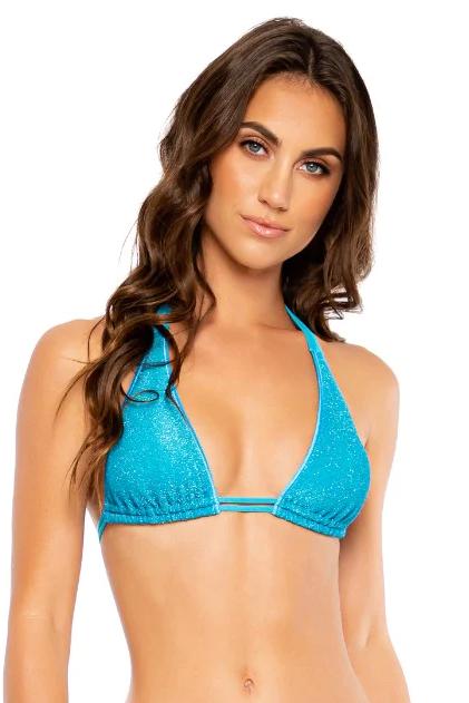 Luli Fama Stardust Triangle Halter Top