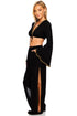 Luli Fama Night Dreamer Bell Sleeve Crop Top