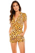 Luli Fama Luli Wild Button Up Romper