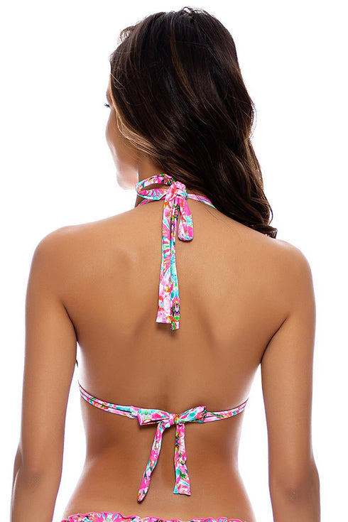 Luli Fama Ocean Drive Euphoria Triangle Halter Top