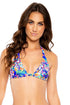 Luli Fama Water Blossoms Triangle Halter Top