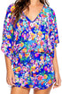 Luli Fama Water Blossoms Cabana V Neck Dress