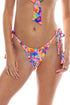 Luli Fama Water Blossoms Seamless Bow Tie Side Thong Bottom