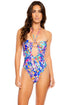 Luli Fama Water Blossoms Keyhole One Piece