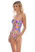 Luli Fama Water Blossoms Keyhole One Piece