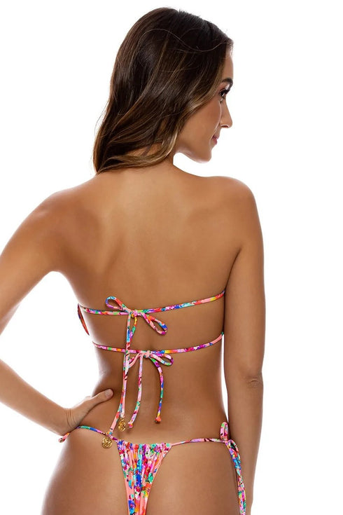 Luli Fama Water Blossoms Multiway Scrunched Cup Bandeau