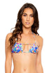 Luli Fama Water Blossoms Multiway Scrunched Cup Bandeau