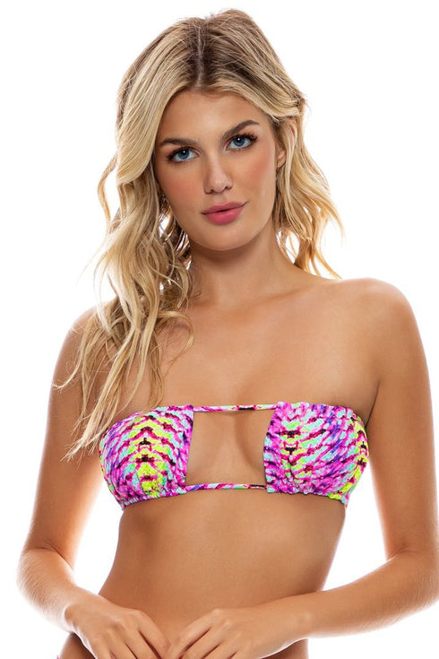 Luli Fama Oasis Babe Multiway Scrunched Cup Bandeau
