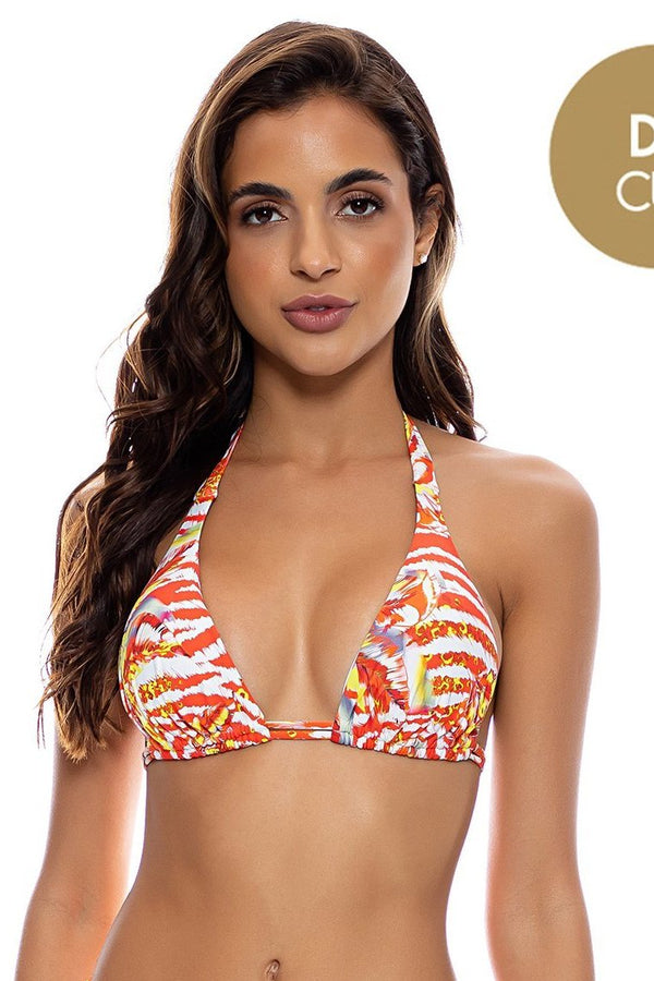 Luli Fama Love Me Wild Triangle Halter Top