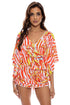 Luli Fama Love Me Wild Cabana V Neck Dress