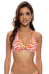 Luli Fama Love Me Wild Front Twist Halter Top