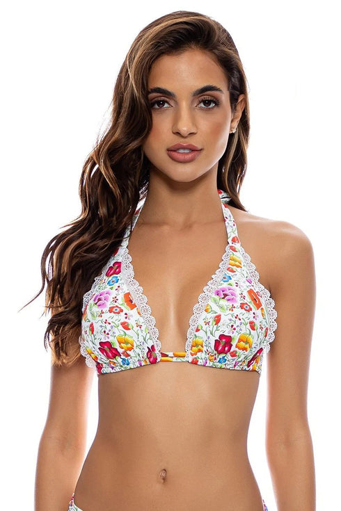 Luli Fama Amor Y Playa Triangle Halter Top