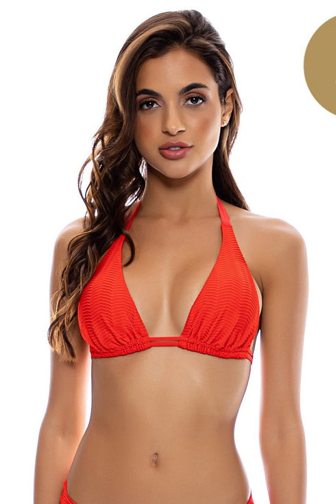 Luli Fama Hot Tropics Triangle Halter Top