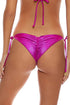 Luli Fama Babes Just Want Sun Wavy Ruched Back Tie Side Bottom