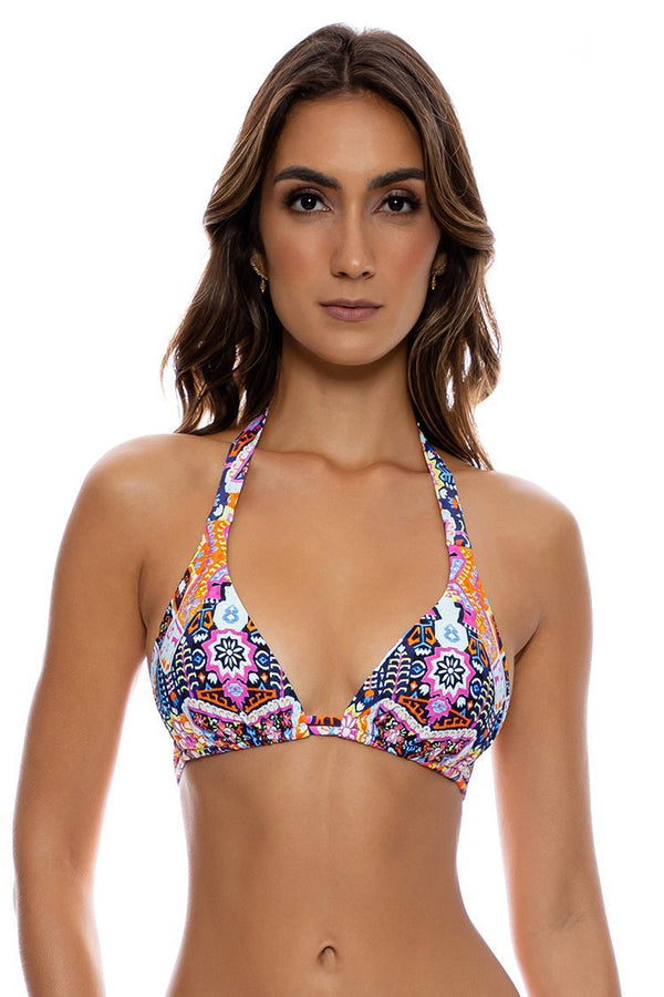 Luli Fama Maracuya Kisses Triangle Halter Top