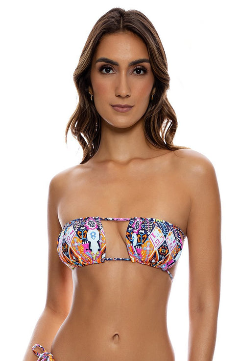 Luli Fama Maracuya Kisses Multiway Scrunched Cup Bandeau
