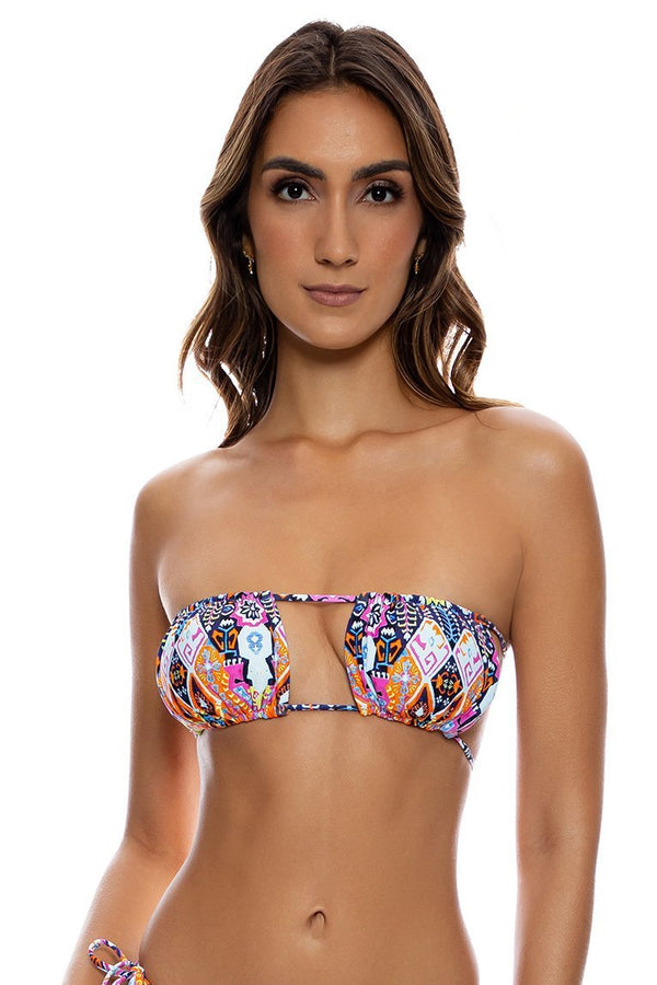 Luli Fama Maracuya Kisses Multiway Scrunched Cup Bandeau