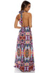 Luli Fama Maracuya Kisses Deep Plunge Long Dress