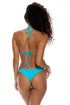 Luli Fama Beach Fuzz Seamless Wavy Ruched Back Tie Side Bottom