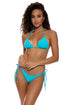 Luli Fama Beach Fuzz Seamless Wavy Ruched Back Tie Side Bottom