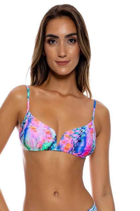Luli Fama She's Electric V Splice Bralette