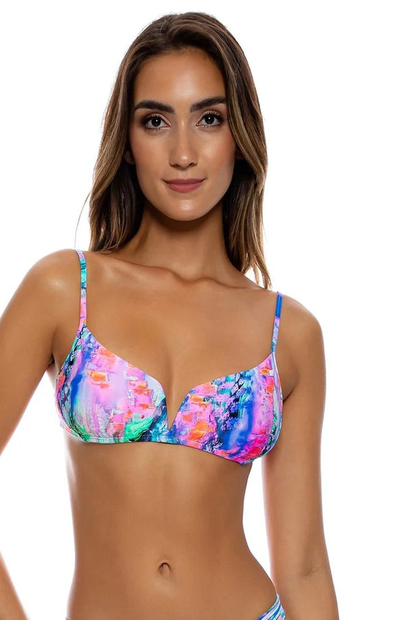 Luli Fama She's Electric V Splice Bralette