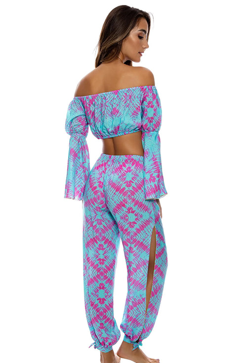 Luli Fama Shock Waves Gipsy Split Side Pant