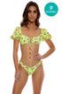 Luli Fama Ti Amo Reversible Ruffle High Leg Brazilian Bottom