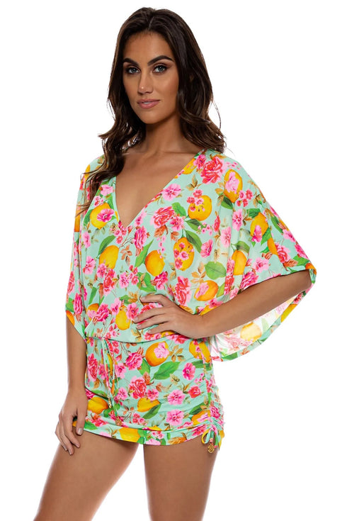 Luli Fama Limoncello Cabana V Neck Dress