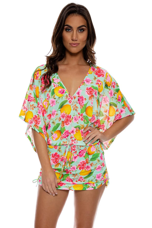 Luli Fama Limoncello Cabana V Neck Dress