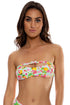 Luli Fama Limoncello Bow Bandeau Top