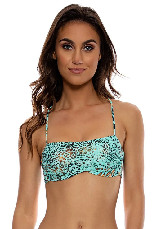 Luli Fama Animale Square Neck Underwire Top