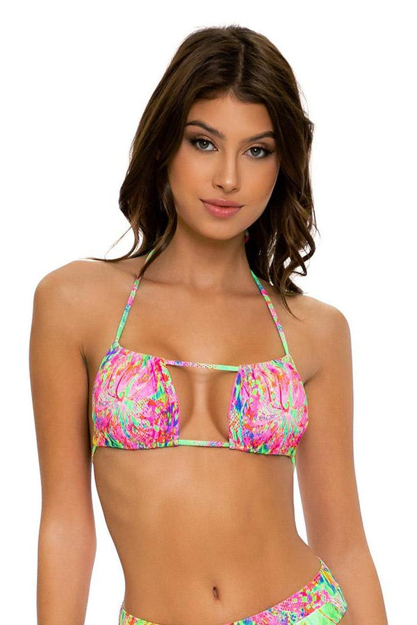 Luli Fama Lemonade Rush Multiway Scrunched Cup Bandeau