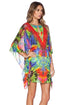 Luli Fama Mundo De Colores Button Front Short Caftan