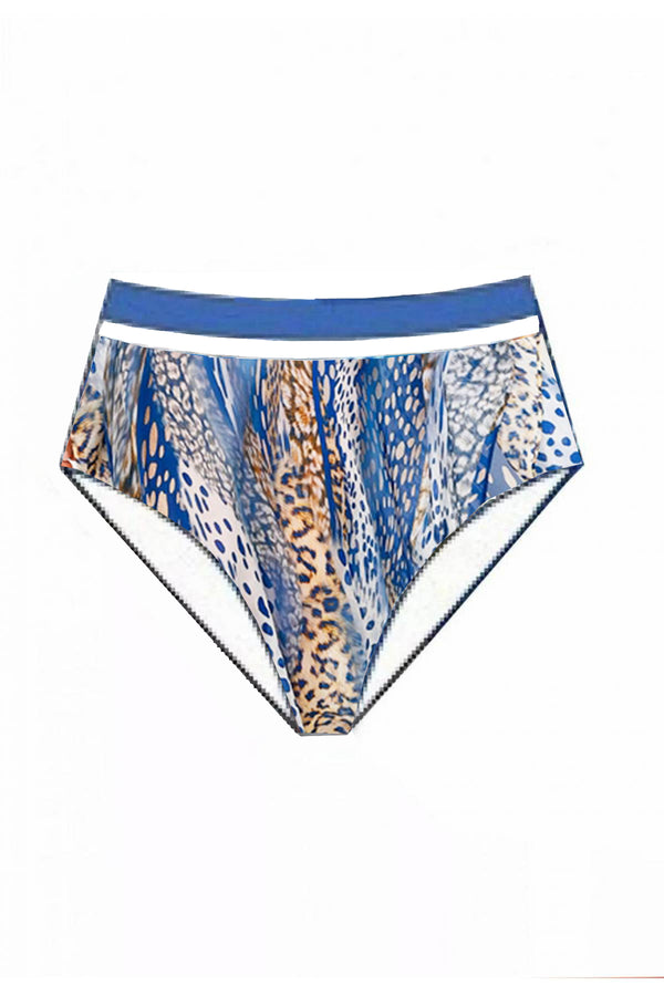 Shan Blue Africa Full coverage high waist bikini bottom