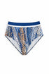 Shan Blue Africa Full coverage high waist bikini bottom