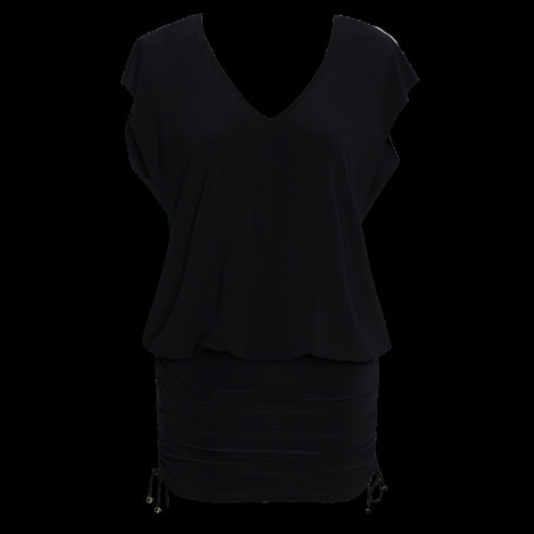 MagicSuit Solids Shirred Beach Dress