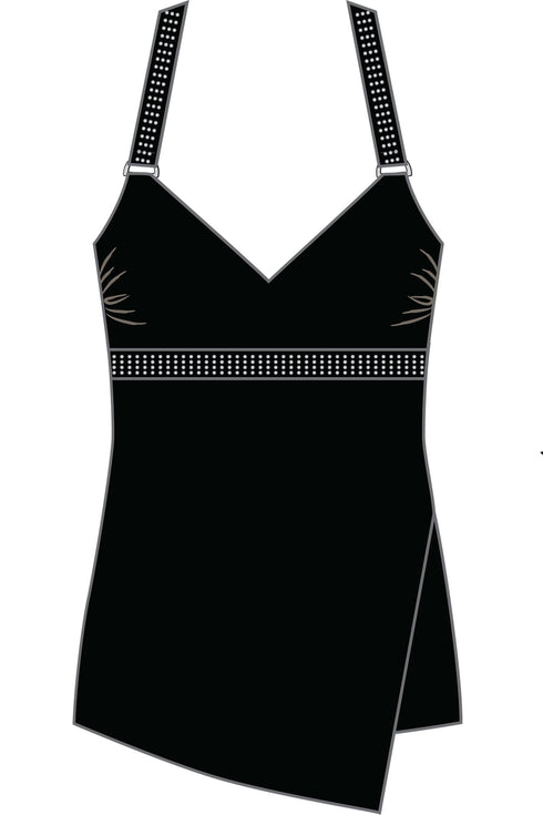 MagicSuit Star Studded Missy Separate Tankini Top