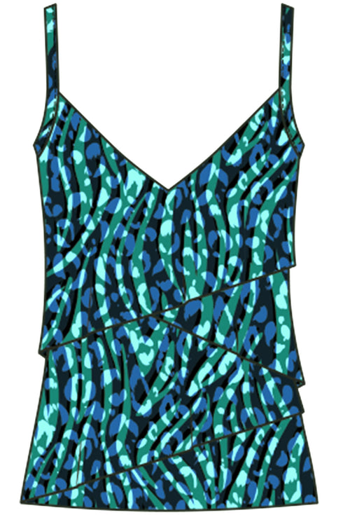 MagicSuit Animal Instinct Separate Missy Tankini Top