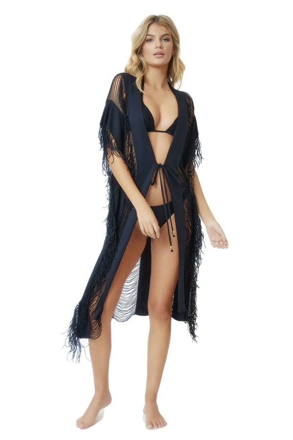 PQ Swim Midnight Monique Tie Kimono