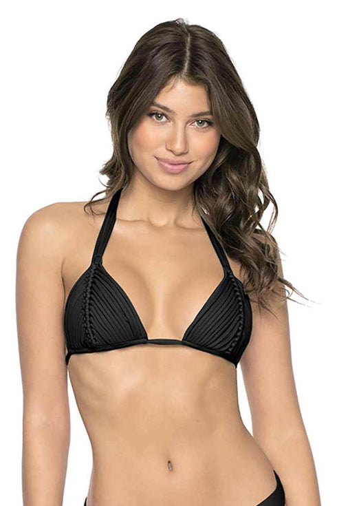 PQ Swim Midnight Gold Isla Triangle Bikini Top