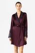 NK Imode Ardene Lush Shawl-collar Short Silk Robe