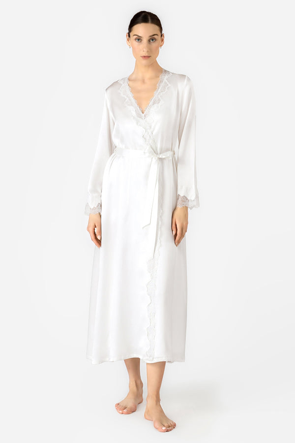 NK Imode Pamela Dreamy Vintage Long Silk Robe