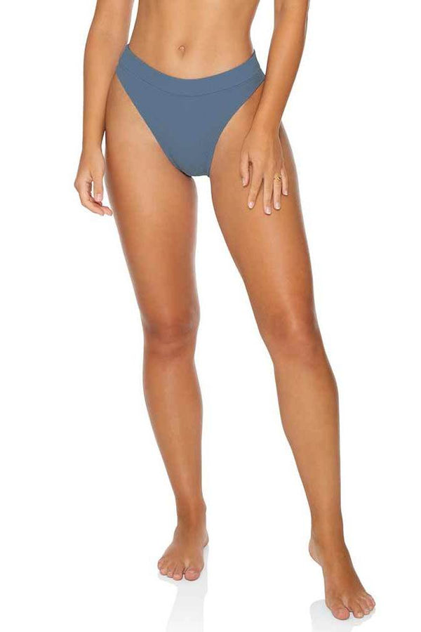 Luli Fama Jagged Bombshell High Leg High Waist Bikini Bottom