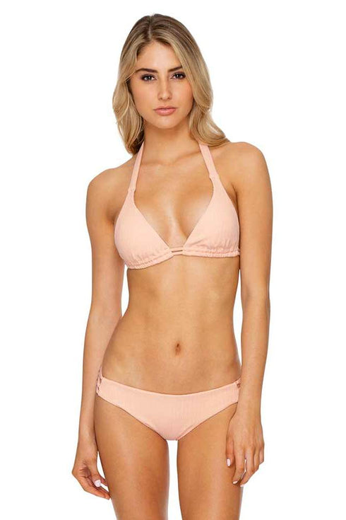 Luli Fama Jagged Bombshell Triangle Halter Top