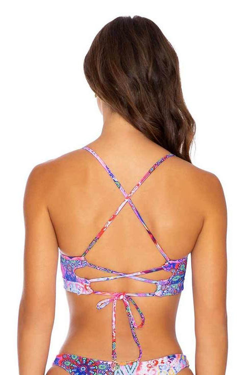 Luli Fama Pink Lagoon UNDERWIRE TOP