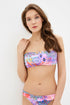 Luli Fama Pink Lagoon Bandeau bikini top