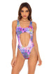 Luli Fama Pink Lagoon TANK OPEN ONE PIECE BODYSUIT