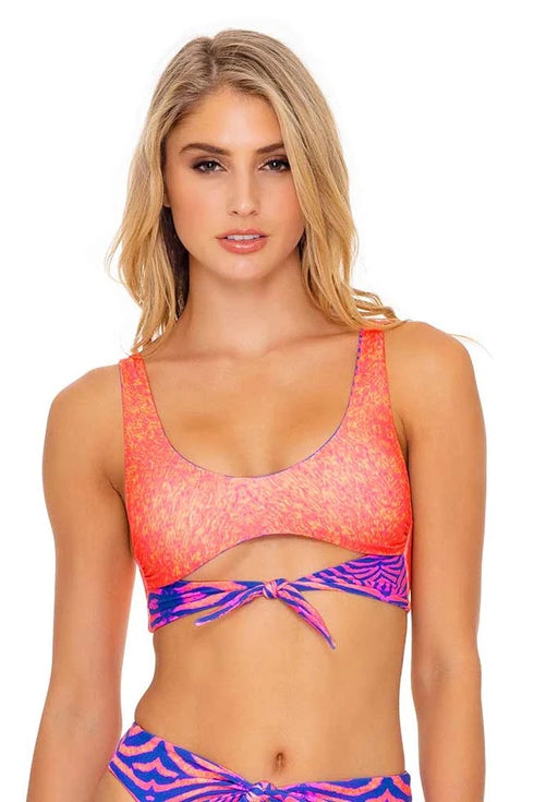 Luli Fama Puerto Aventura  REVERSIBLE TIE FRONT TANK TOP