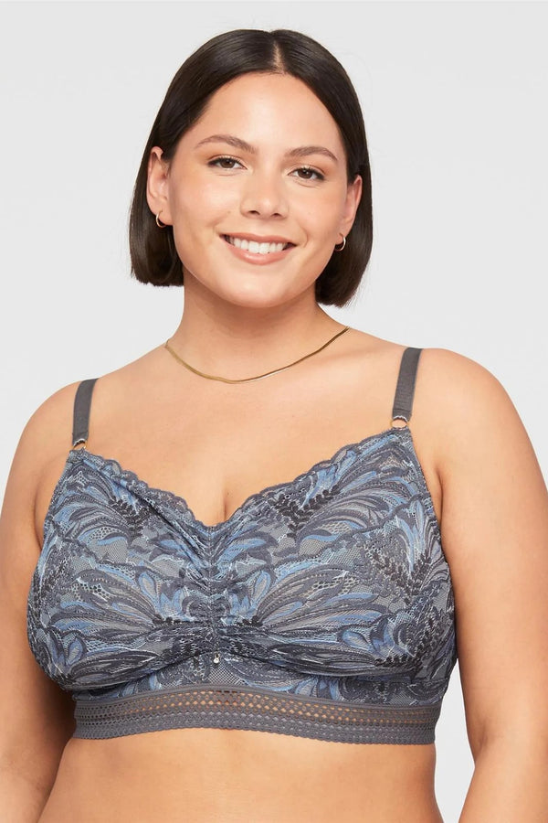 Montelle Silk And Smoke Cup-sized Lace Bralette